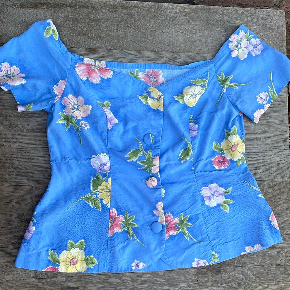 Vintage Handmade Floral Top